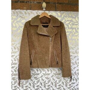 Tosato LUXE Iridescent Shearling & Leather Fringe Biker Jacket – Genuine Leather